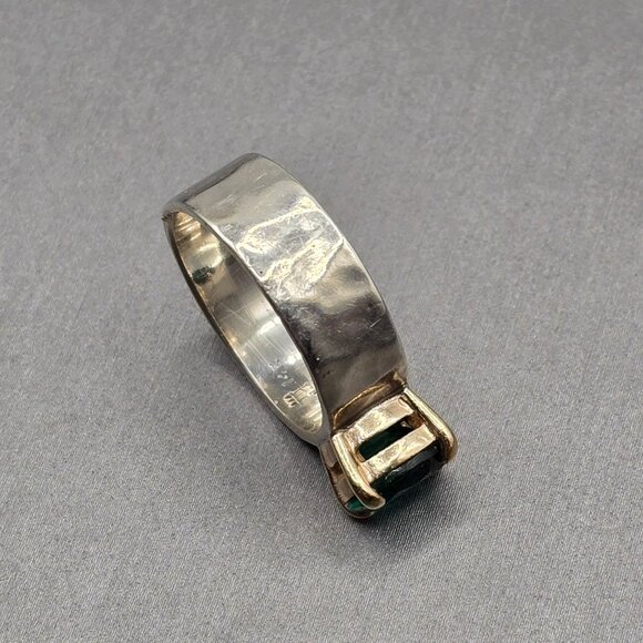 James Avery Julietta Ring 6 Sterling Silver 14k Gold Lab-Created Emerald Retired - Picture 5 of 15